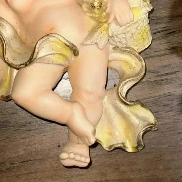 Angels Set of 2 Cherub Resin VINTAGE Wall Hanging Home Accent Decor Plaques - Picture 7 of 16